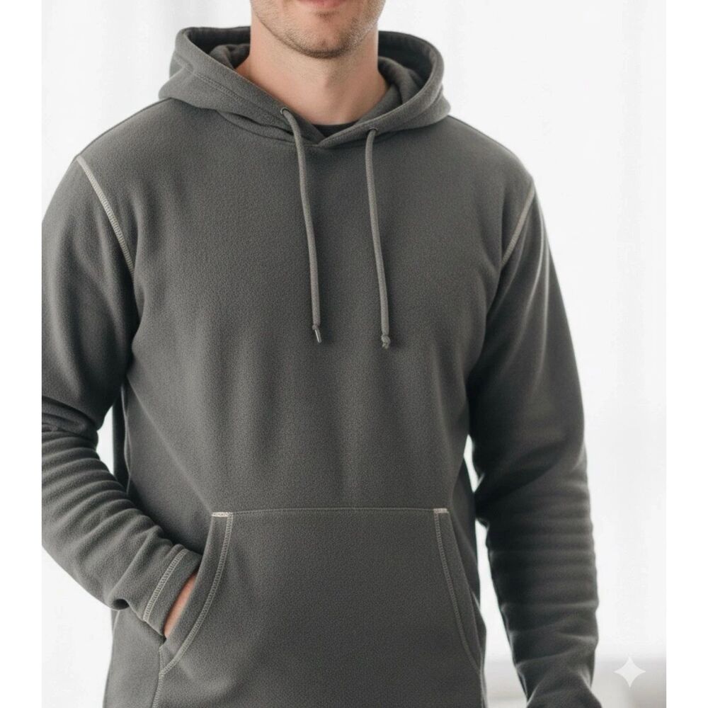 Nike ACG Sweatshirt Womens Sz L Therma Fit Grey Fleece Center Pocket Hooded